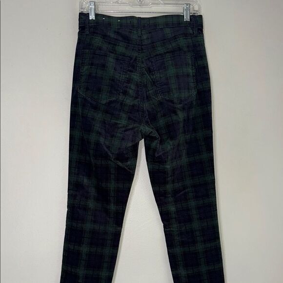 LOFT Plaid Velvet Skinny Pants 4/27 - Picture 7 of 10